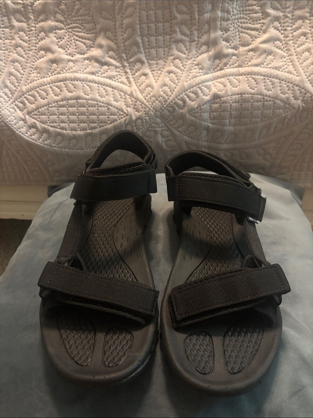 Men's Black Adjustable Strap Sandals/Water Shoes - Comfortable Everyday Wear